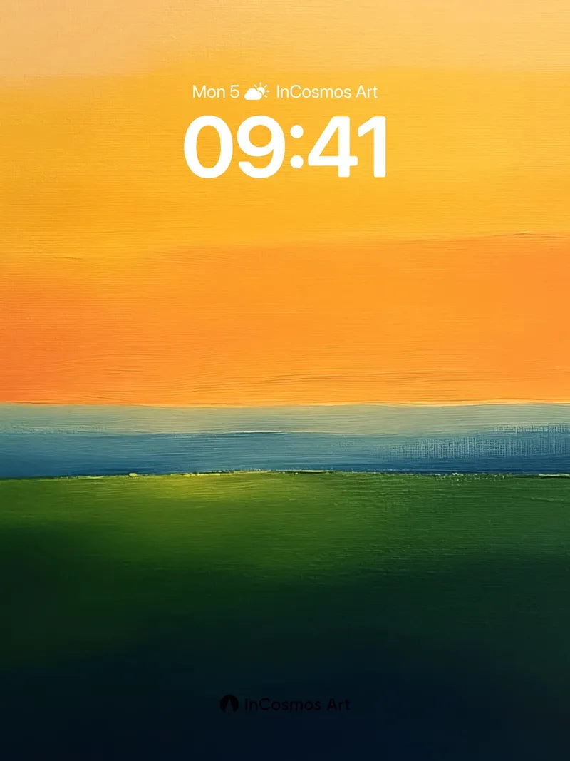 Golden Horizon Wallpaper with Ethereal Gradient