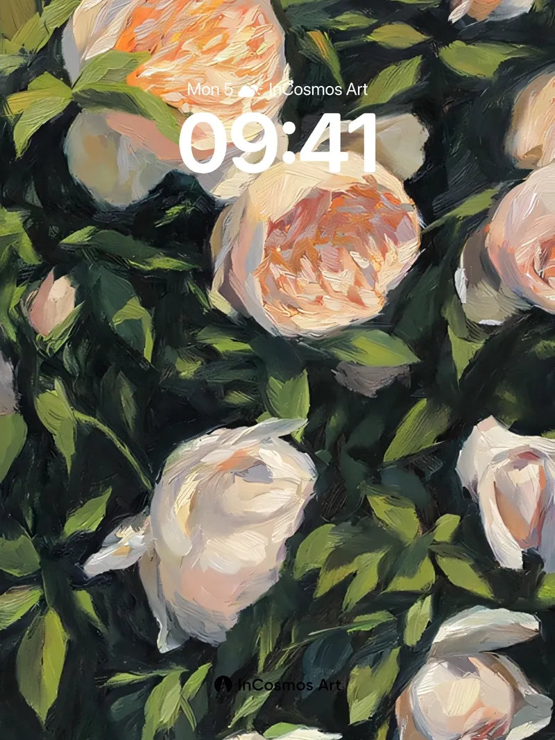 Luminous Petal Wallpaper with Velvet Shadows