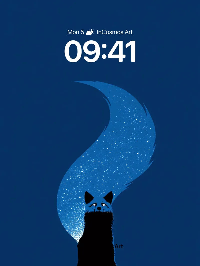 Stellar Tail Wallpaper with Cosmic Whisper