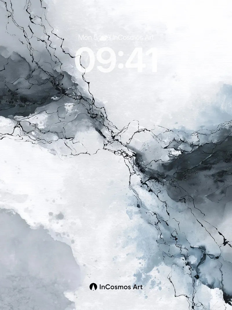 Silent Vein Wallpaper with Marbled Breath