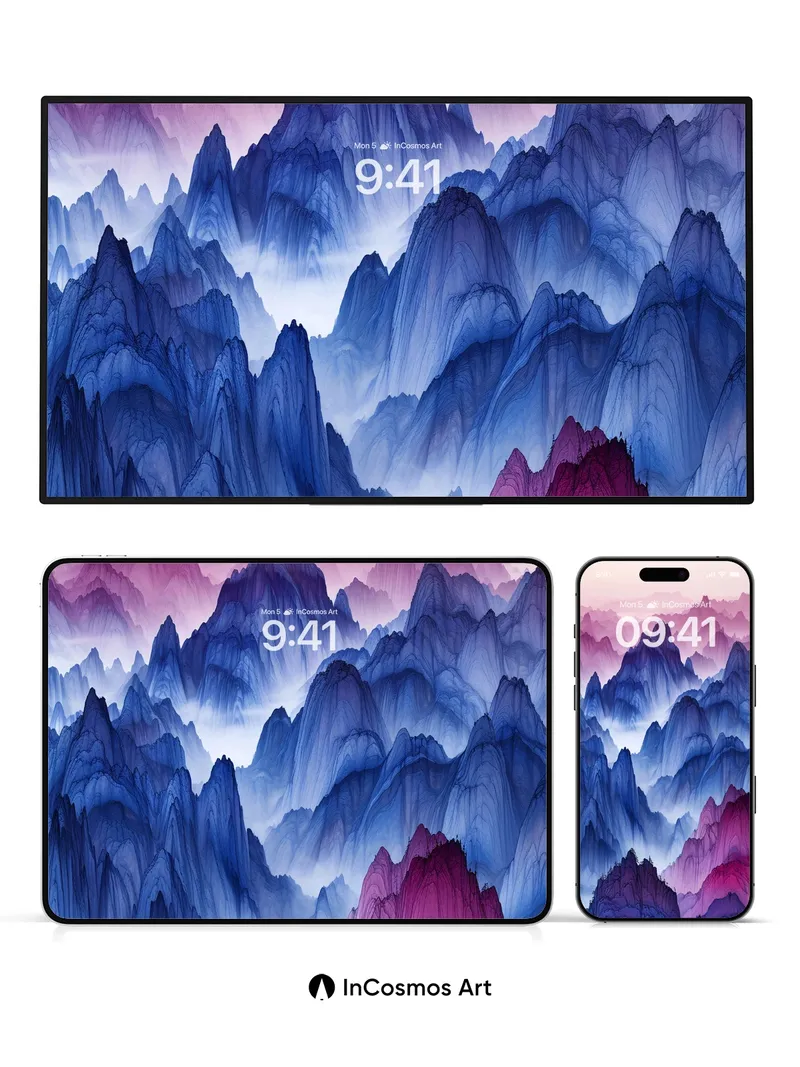 Mystic Peak Wallpaper with Ethereal Hues