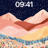 Starry Valley Wallpaper with Whispering Flowers wallpaper for iPhone, iPad & Mac