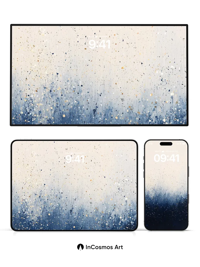 Midnight Drift Wallpaper with Golden Dust