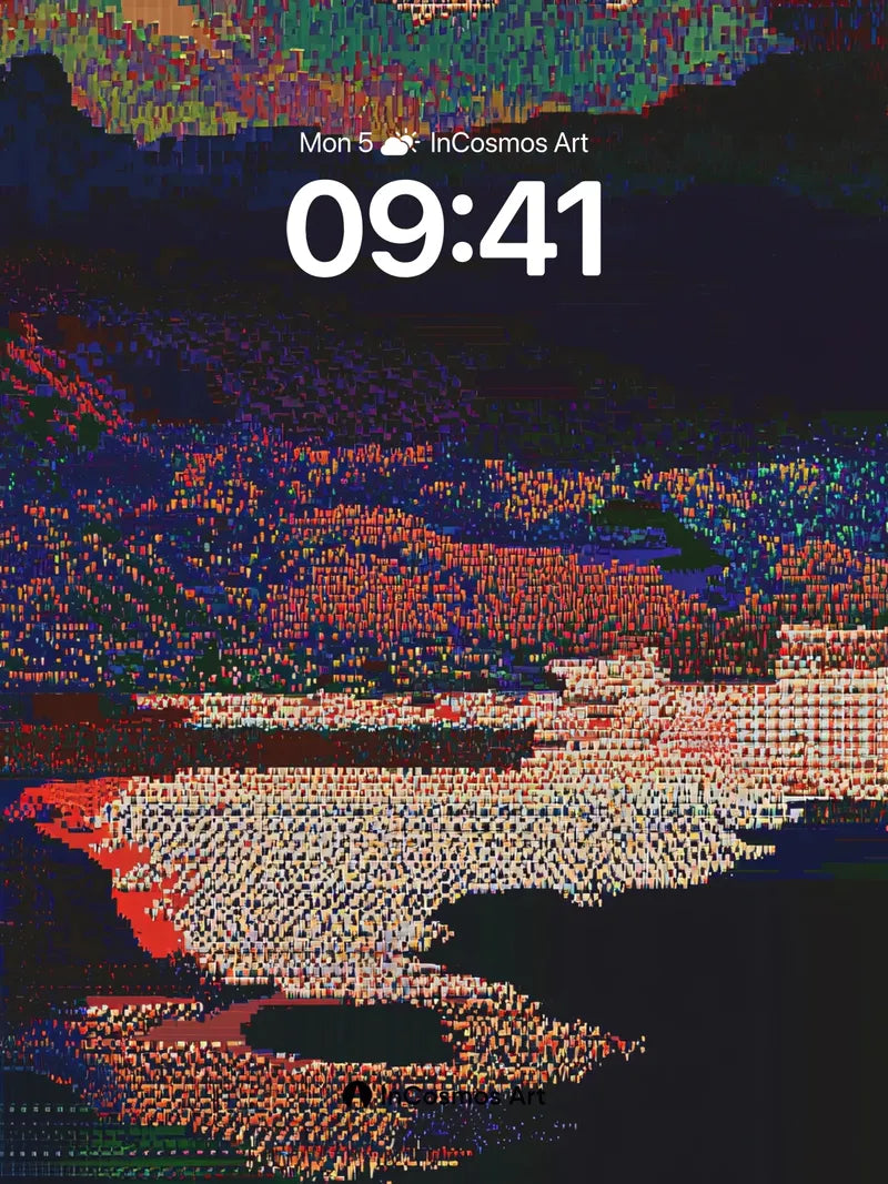 Pixel Storm Wallpaper with Digital Echoes