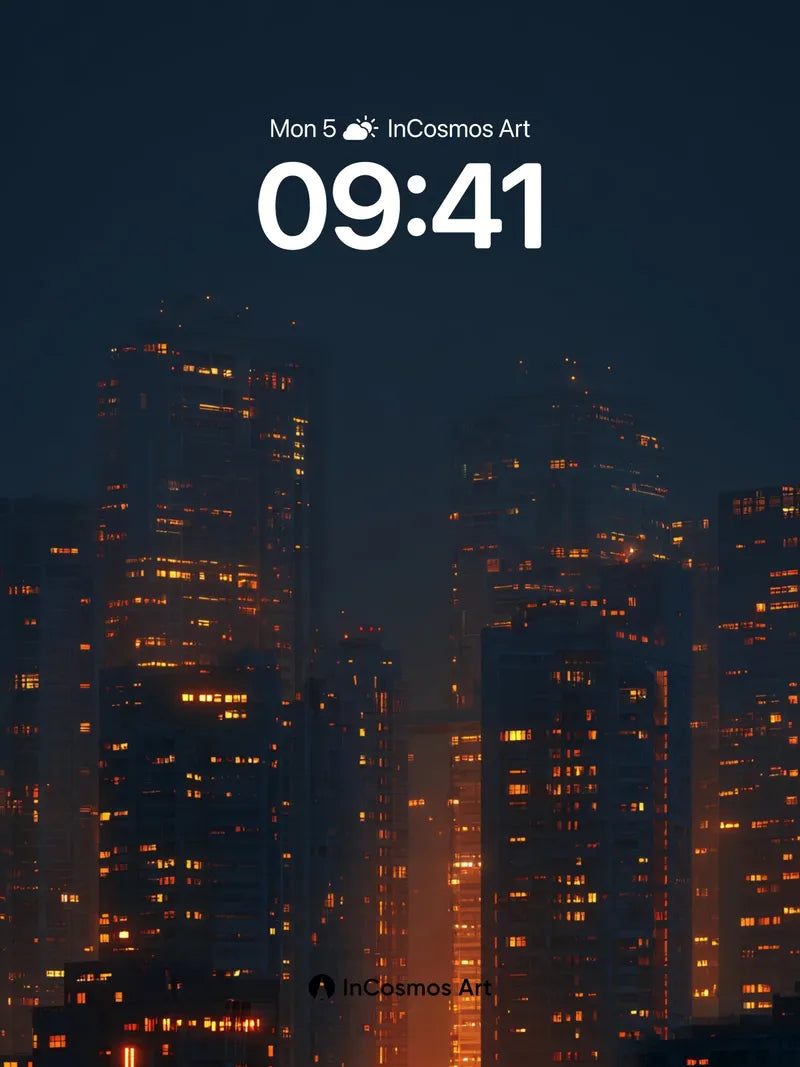 Nocturnal Pulse Wallpaper with Amber Veins