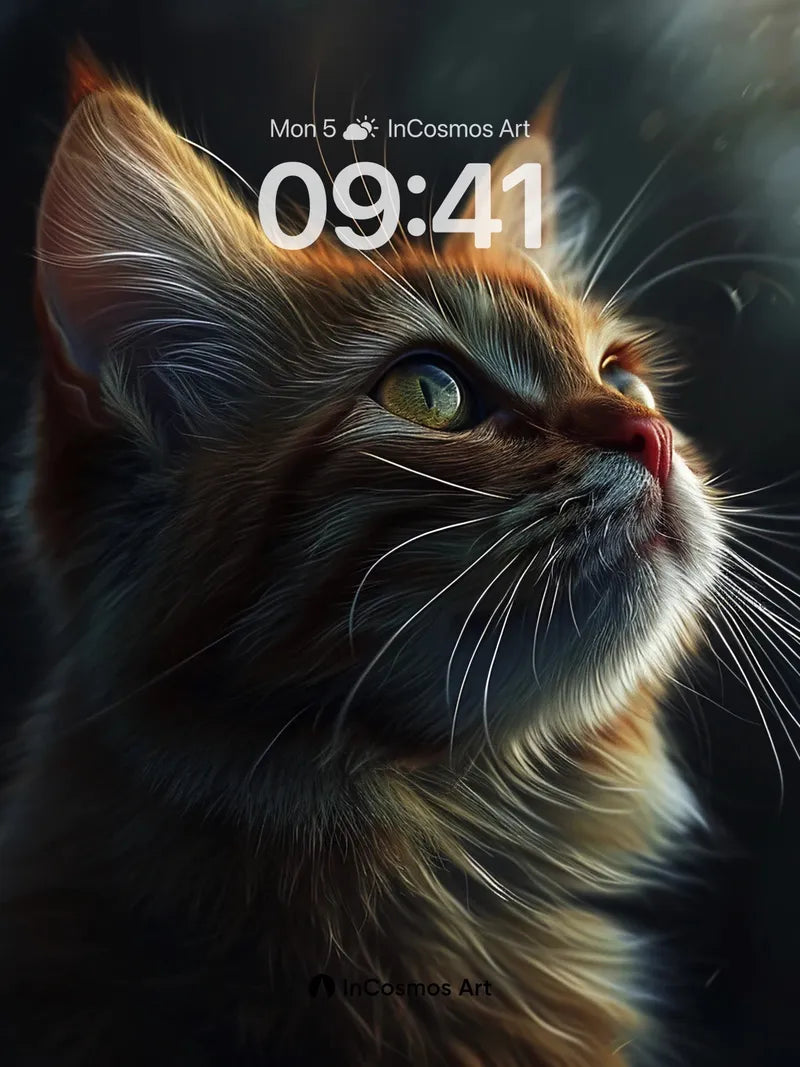 Whispering Fur Wallpaper with Starlight Eyes wallpaper for iPhone, iPad & Mac