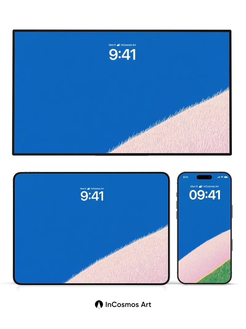 Calm Horizon Wallpaper with Felted Texture