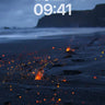 Ember Trail Wallpaper with Midnight Sea wallpaper for iPhone, iPad & Mac
