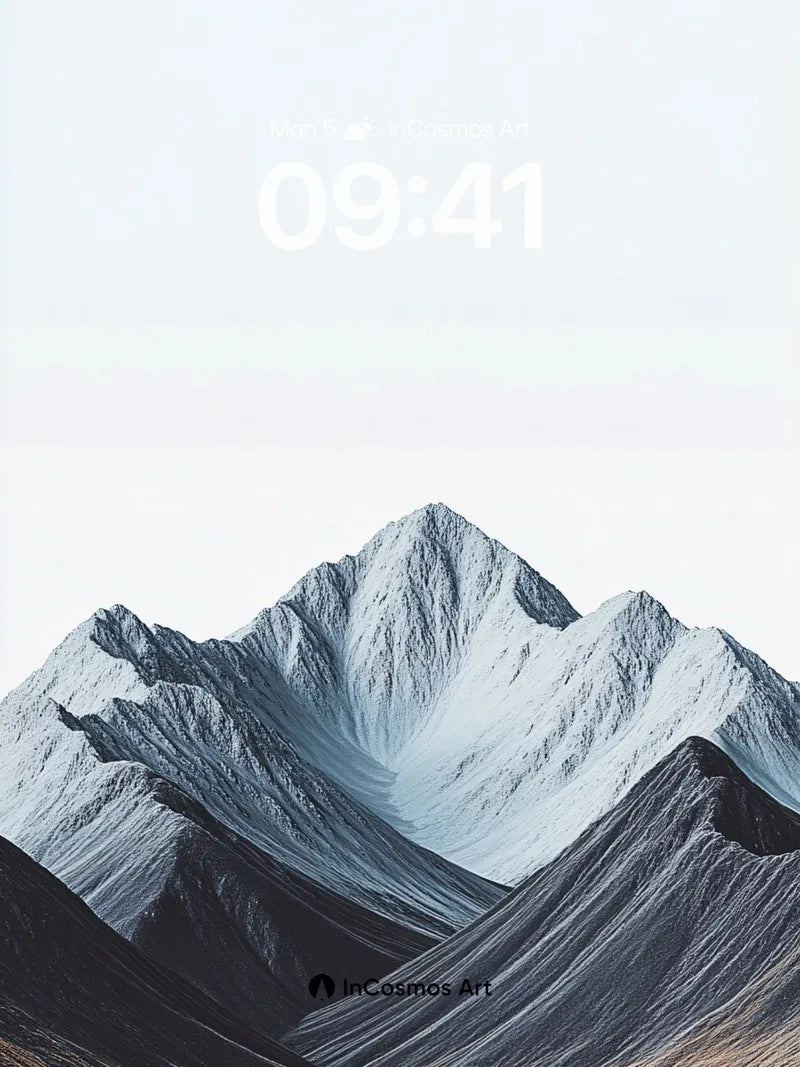 Silent Peaks Wallpaper with Frozen Light