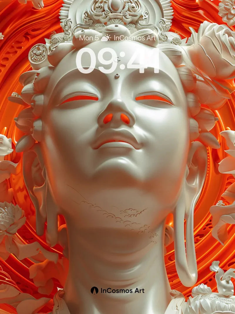 Serene Bloom Wallpaper with Ethereal Halo wallpaper for iPhone, iPad & Mac