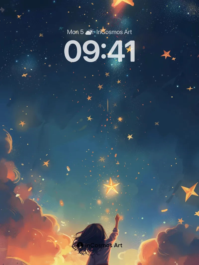 Wonderful Starlight Wallpaper with Floating Constellations