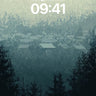 Misty Village Wallpaper with Pixelated Serenity wallpaper for iPhone, iPad & Mac