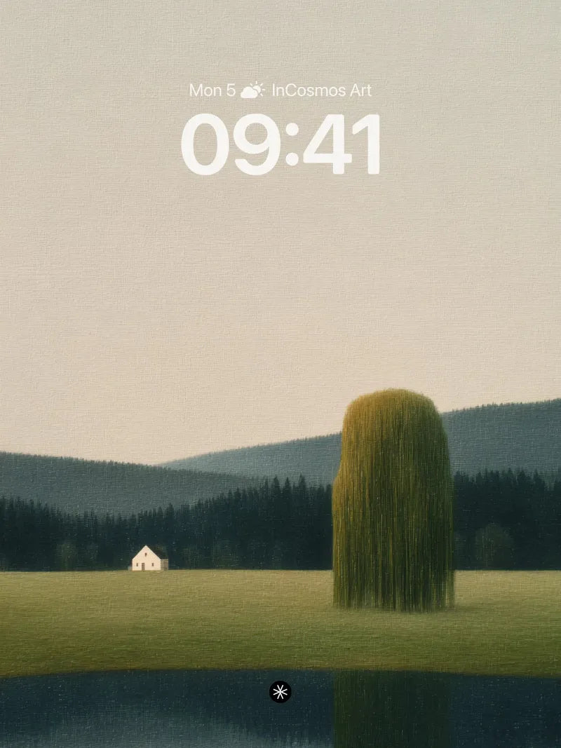 Serene Column Wallpaper with Reflective Waters wallpaper for iPhone, iPad & Mac