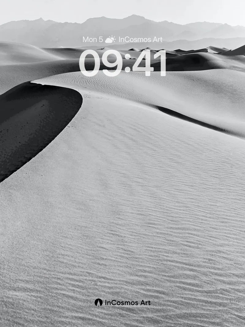Silent Dune Wallpaper with Shadowed Curves