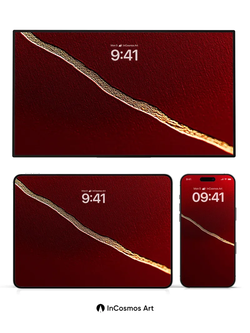 Velvet Shadow Wallpaper with Golden Thread