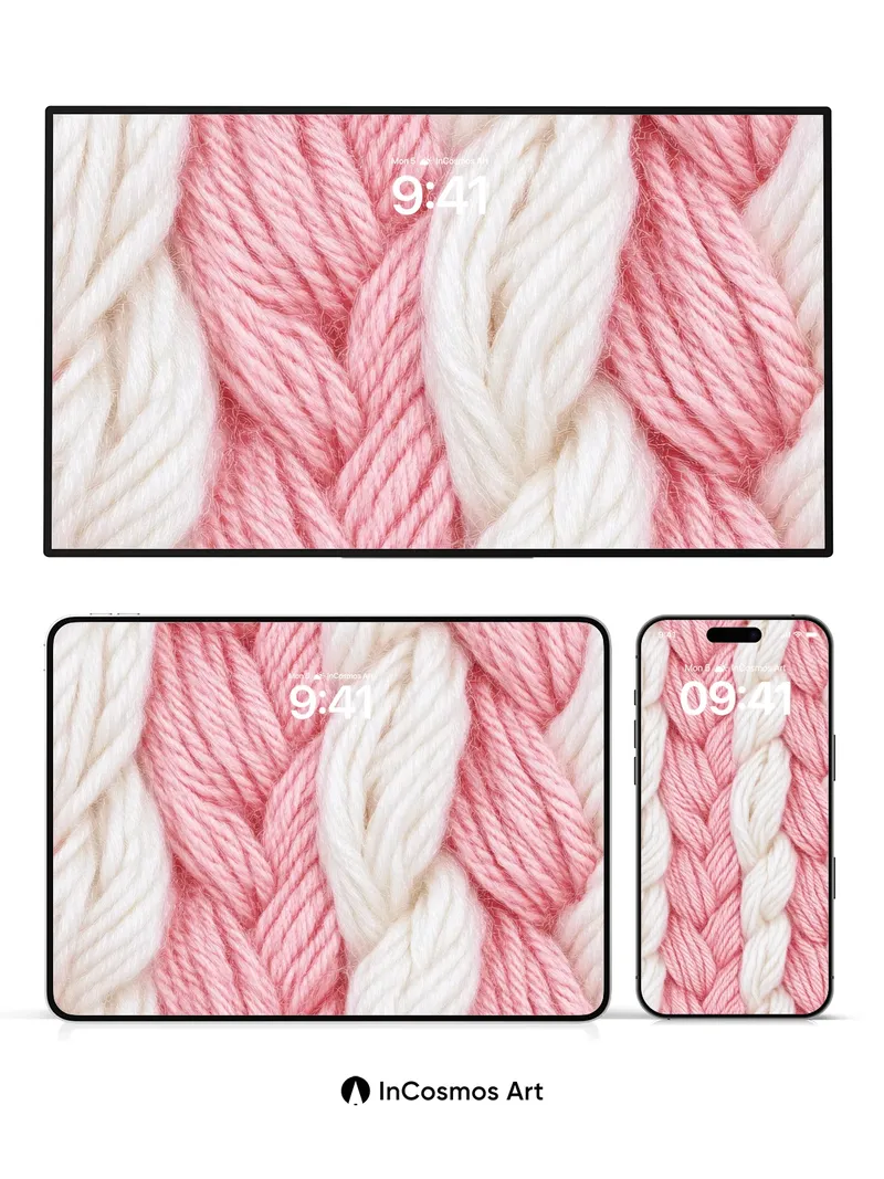 Soft Braid Wallpaper with Whispering Yarn
