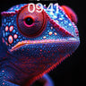 Electric Chameleon Wallpaper with Bioluminescent Scales wallpaper for iPhone, iPad & Mac