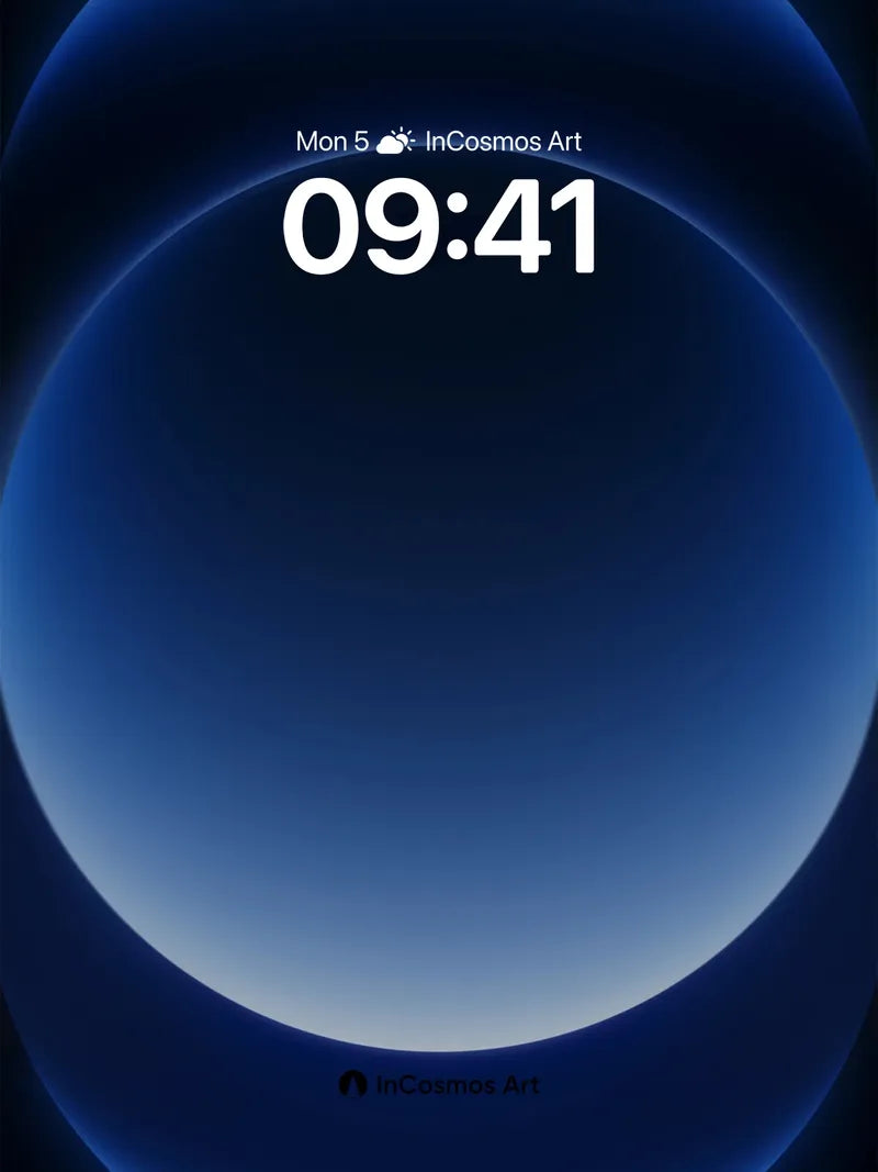 Calm Void Wallpaper with Floating Light Ring