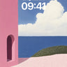 Serene Pink Horizon Wallpaper with Arched Whisper wallpaper for iPhone, iPad & Mac