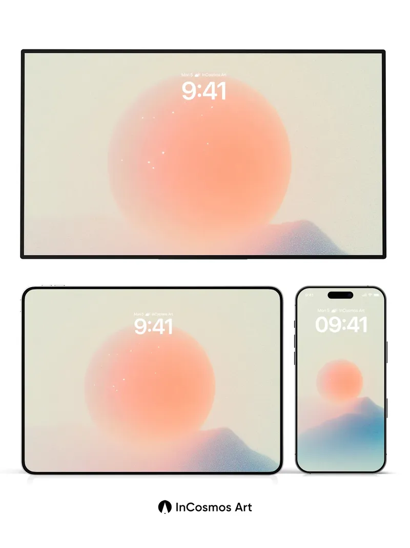 Serene Horizon Wallpaper with Soft Gradient Light