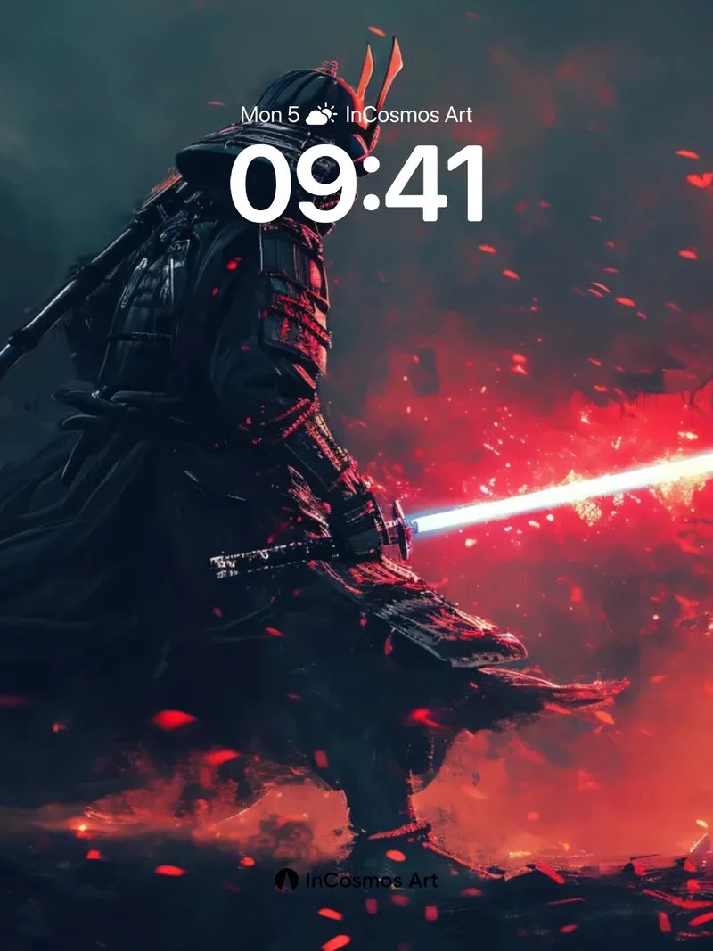 Blazing Ronin Wallpaper with Crimson Edge