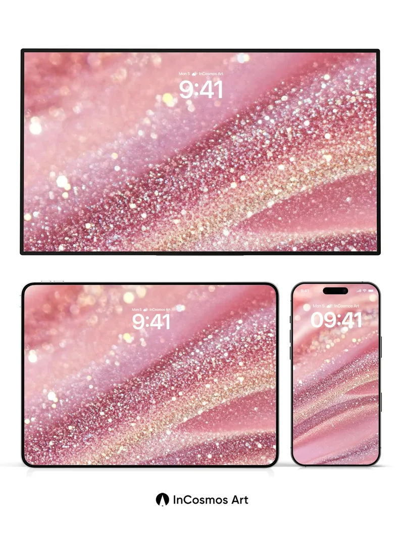 Luminous Drift Wallpaper with Starlight Veins