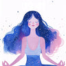 Stellar Serenity Wallpaper with Cosmic Hair wallpaper for iPhone, iPad & Mac