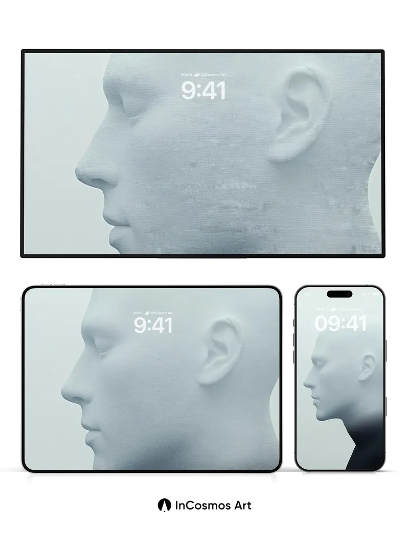 Silent Contour Wallpaper with Ethereal Light