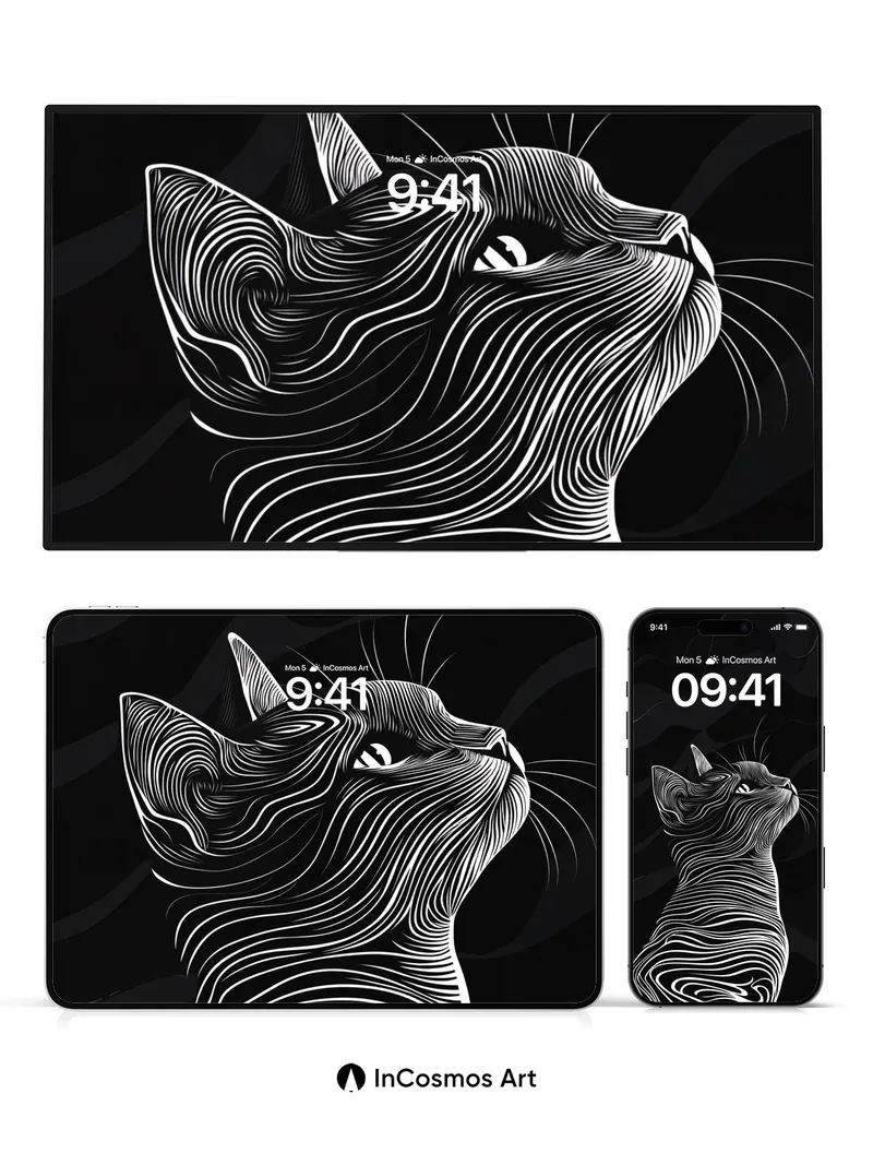 Silent Lineage Wallpaper with Whispering Stripes