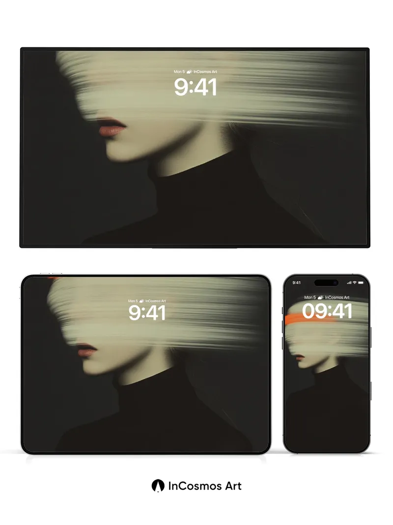 Blur Velocity Wallpaper with Orange Pulse