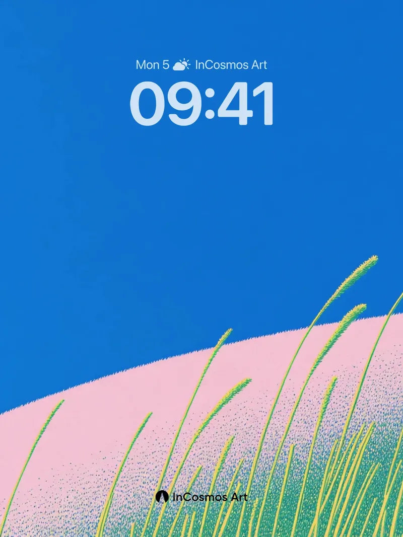 Serene Horizon Wallpaper with Whispering Grass