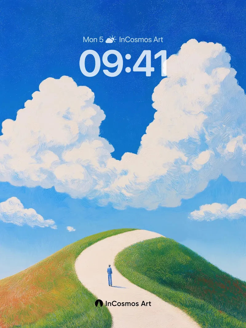 Serenity Path Wallpaper with Cloud Canopy