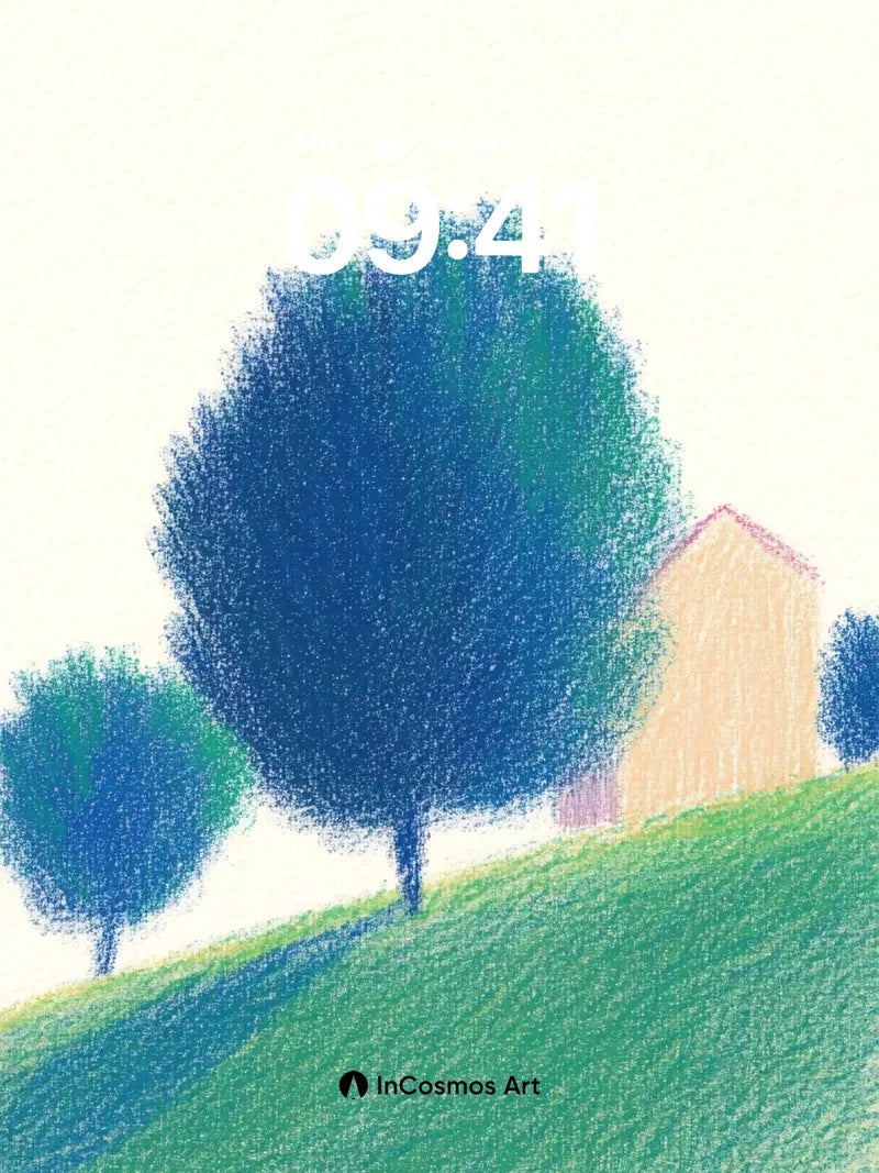 Serenity Slope Wallpaper with Whispering Trees