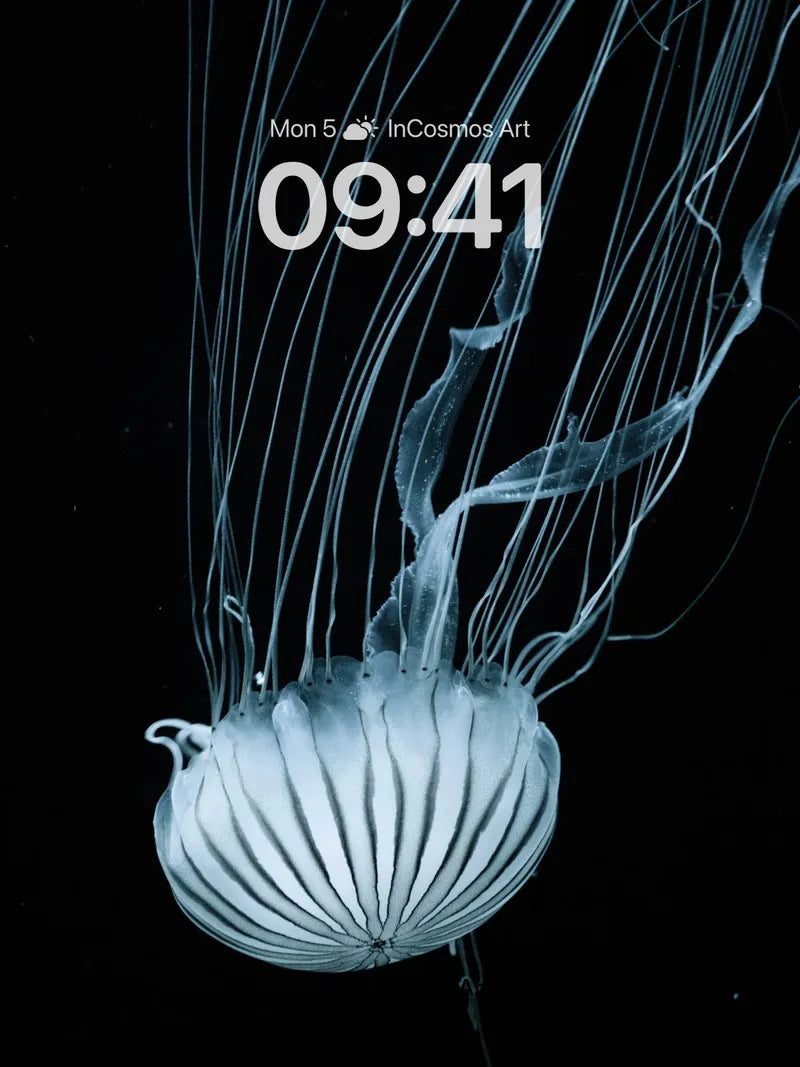 Luminous Depths Wallpaper with Ethereal Tendrils