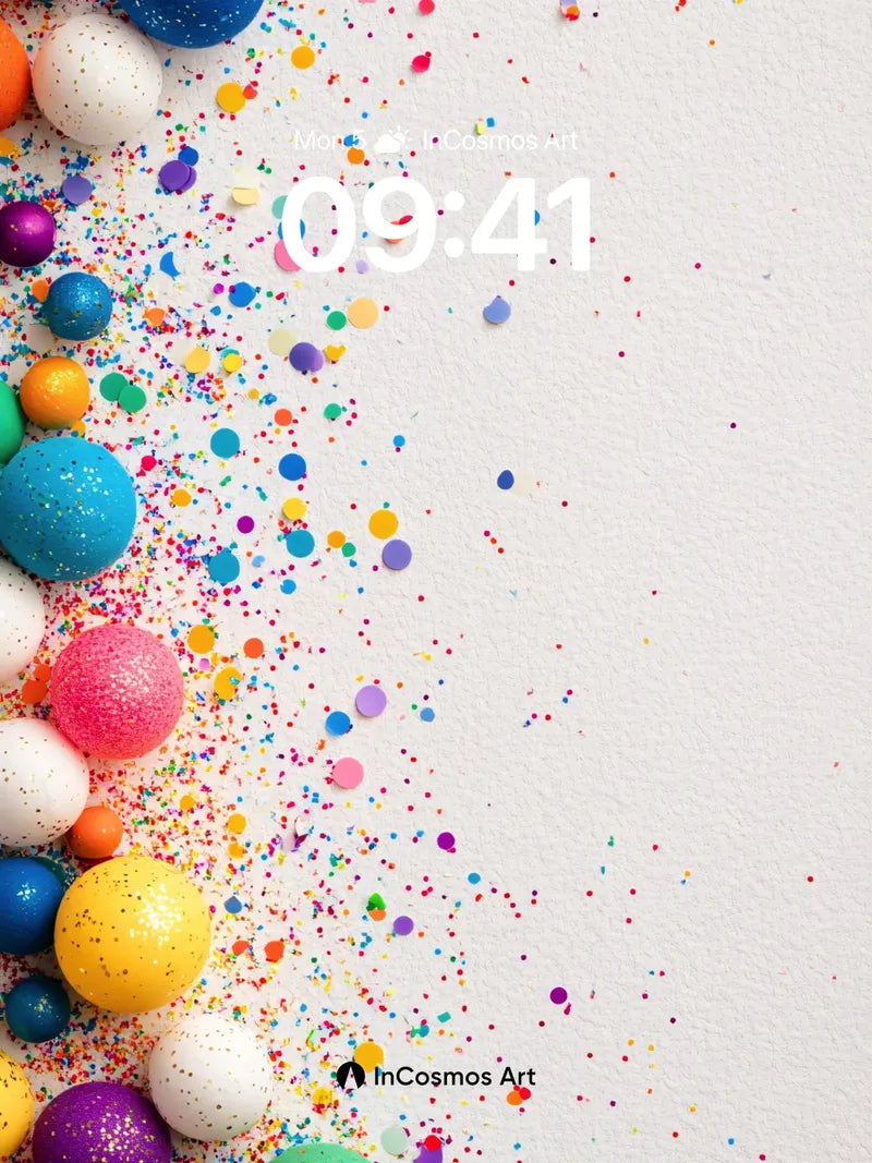 Playful Sparkle Wallpaper with Color Burst