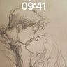 Whispering Lines Wallpaper with Shadowed Embrace wallpaper for iPhone, iPad & Mac