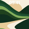 Serenity Ridge Wallpaper with Golden Horizon wallpaper for iPhone, iPad & Mac