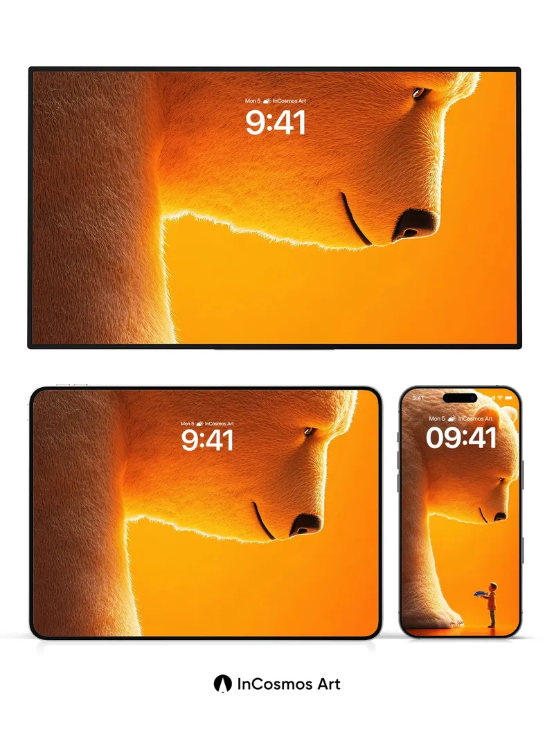 Golden Hush Wallpaper with Gentle Giant