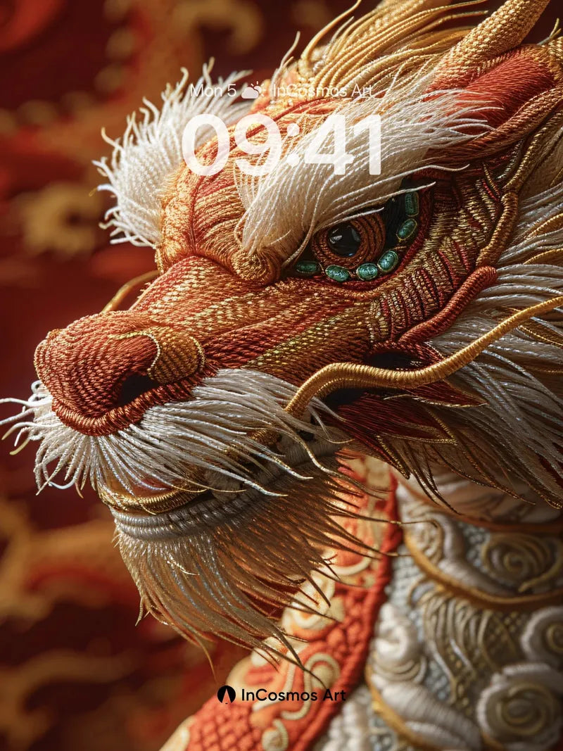 Ember-Thread Dragon Wallpaper with Silk Whispers wallpaper for iPhone, iPad & Mac