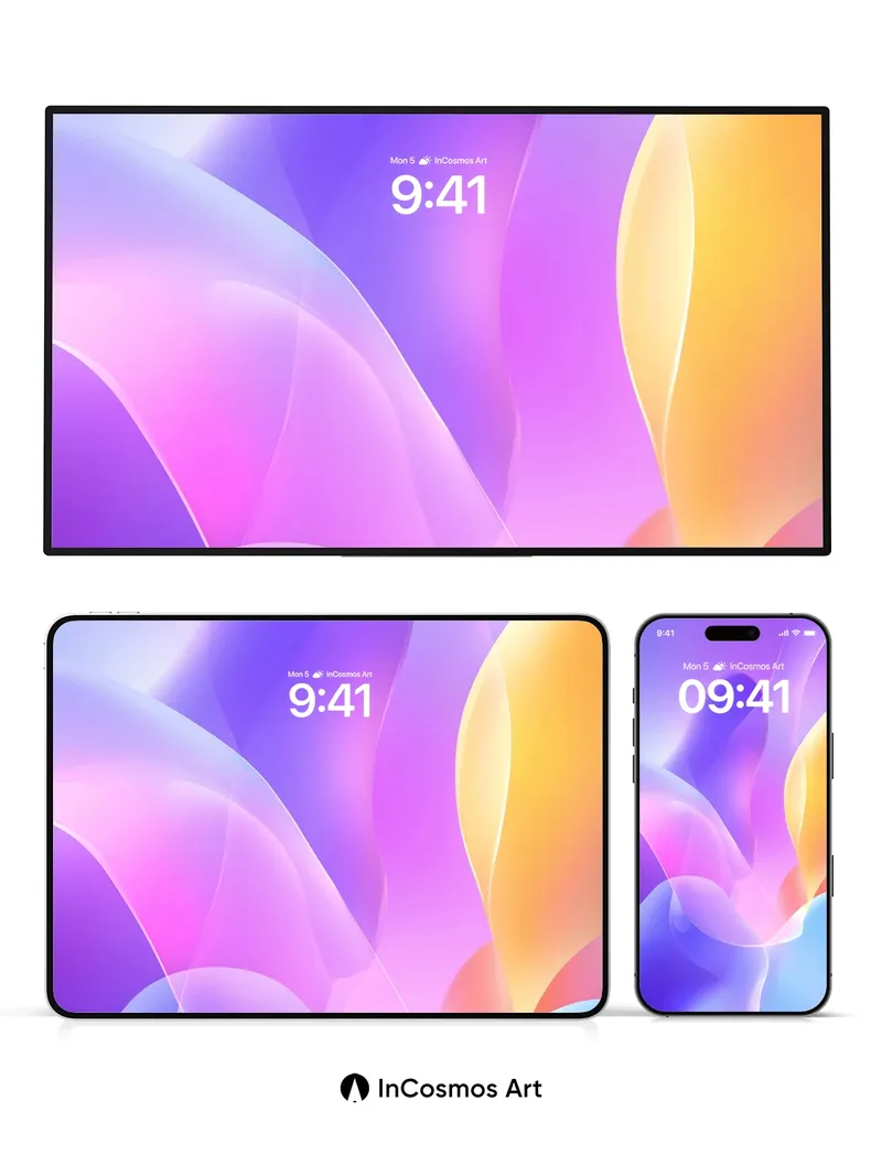 Luminous Flow Wallpaper with Ethereal Hues