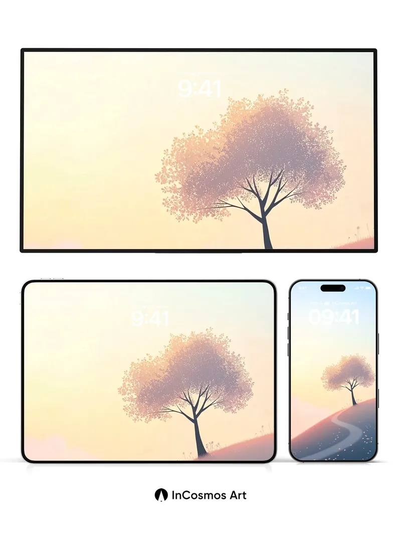 Serenity Ridge Wallpaper with Distant Light