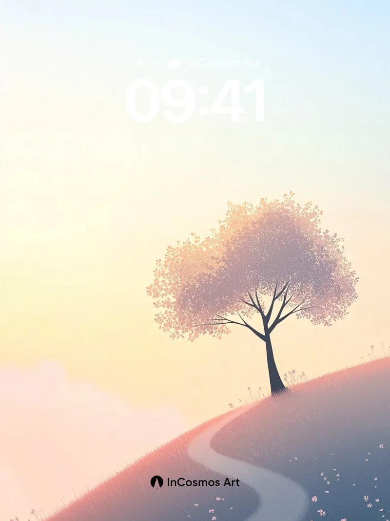 Serenity Ridge Wallpaper with Distant Light