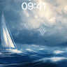 Stormbound Sail Wallpaper with Moonlit Veil wallpaper for iPhone, iPad & Mac