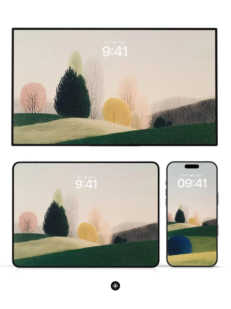 Serene Pastel Landscape Wallpaper