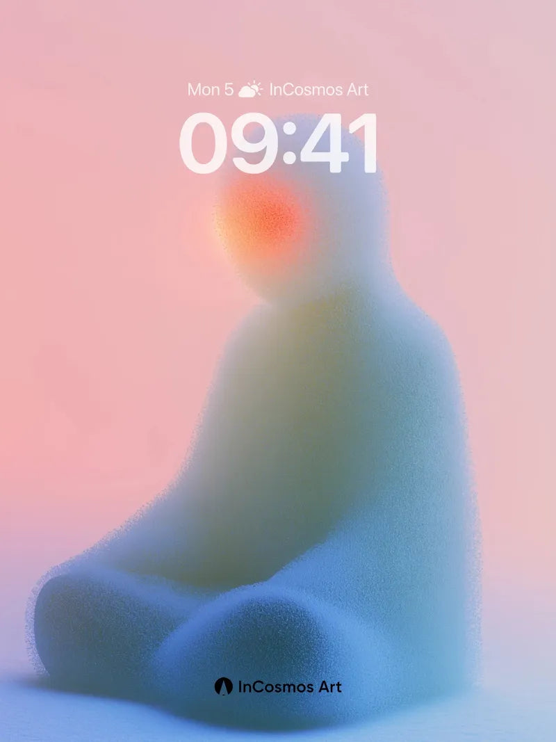Serene Glow Wallpaper with Ethereal Form