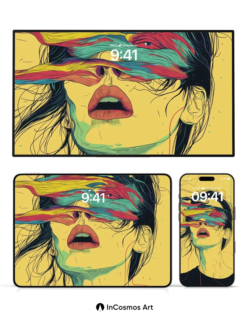 Surreal Color Storm Wallpaper with Fractured Vision