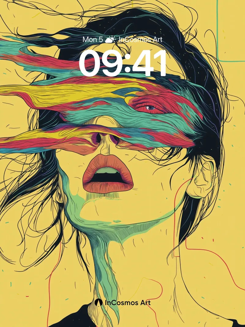 Surreal Color Storm Wallpaper with Fractured Vision wallpaper for iPhone, iPad & Mac