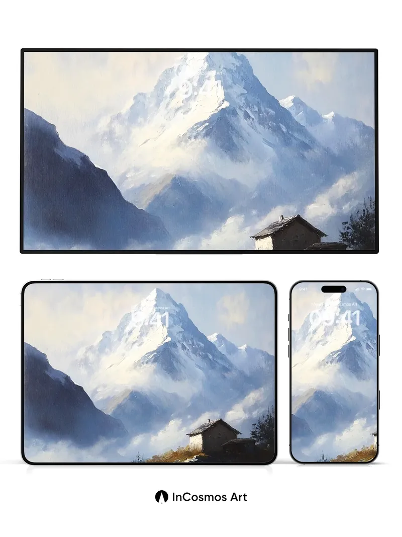 Serenity Peak Wallpaper with Alpine Whisper