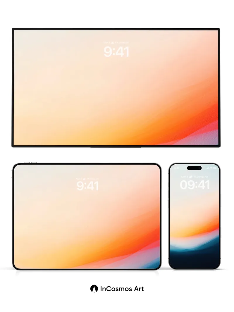 Serene Horizon Wallpaper with Ethereal Light Flow