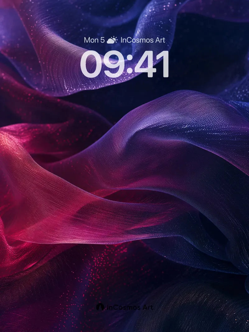 Luminous Veil Wallpaper with Cosmic Threads